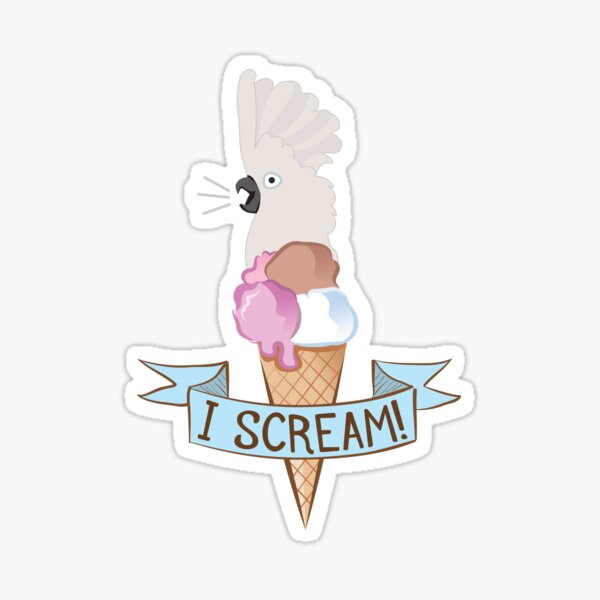 Umbrella Cockatoo Ice Cream Parrot product Sticker