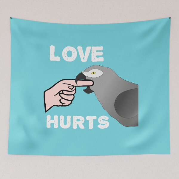 Item preview, Love Hurts African Grey Parrot Biting designed and sold by einsteinparrot.