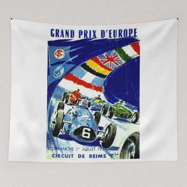 Item preview, EUROPE ; Vintage 1951 Grand Prix Racing Print designed and sold by posterbobs.