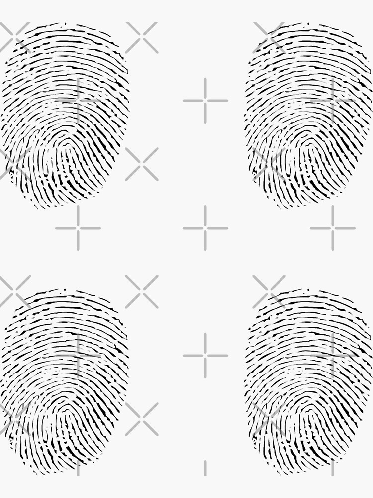 "Fingerprint Sticker Pack" Sticker for Sale by tristahx Redbubble