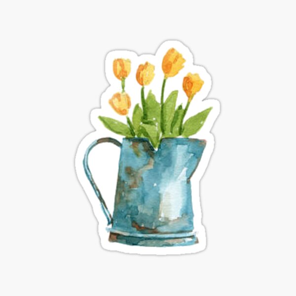 yellow tulip Sticker
