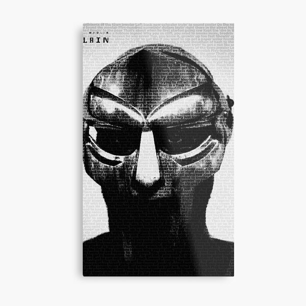 Madvillainy Curls Lyrics Metal Print