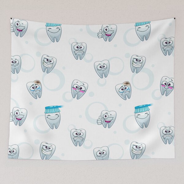 Item preview, FUNNY TEETH CHARACTERS PATTERN designed and sold by ReignGFX.