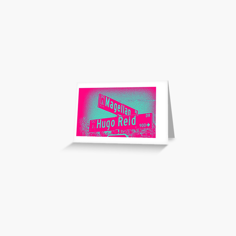 Magellan Road & Hugo Reid Drive, Arcadia, CA by MWP Greeting Card