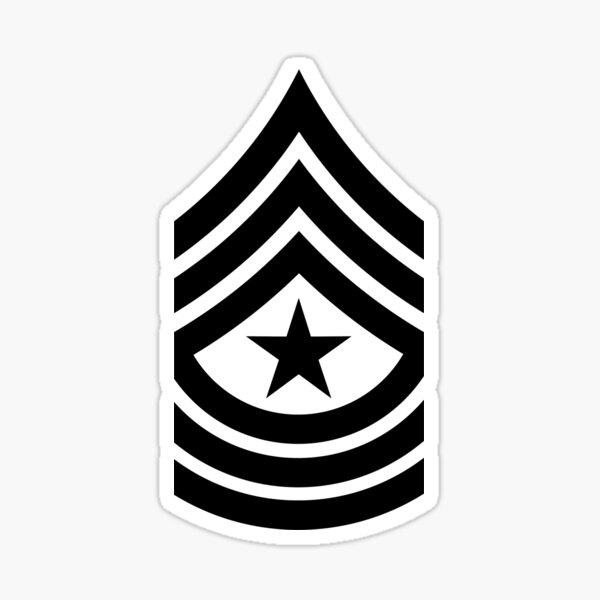 Sergeant Major Schwarz Sticker Von Militarycanda Redbubble