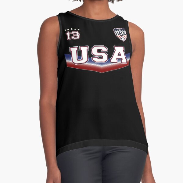 Blusa sin mangas «Camiseta de fútbol USA Outfit Design no. 8 para hombres y  mujeres» de fermo | Redbubble