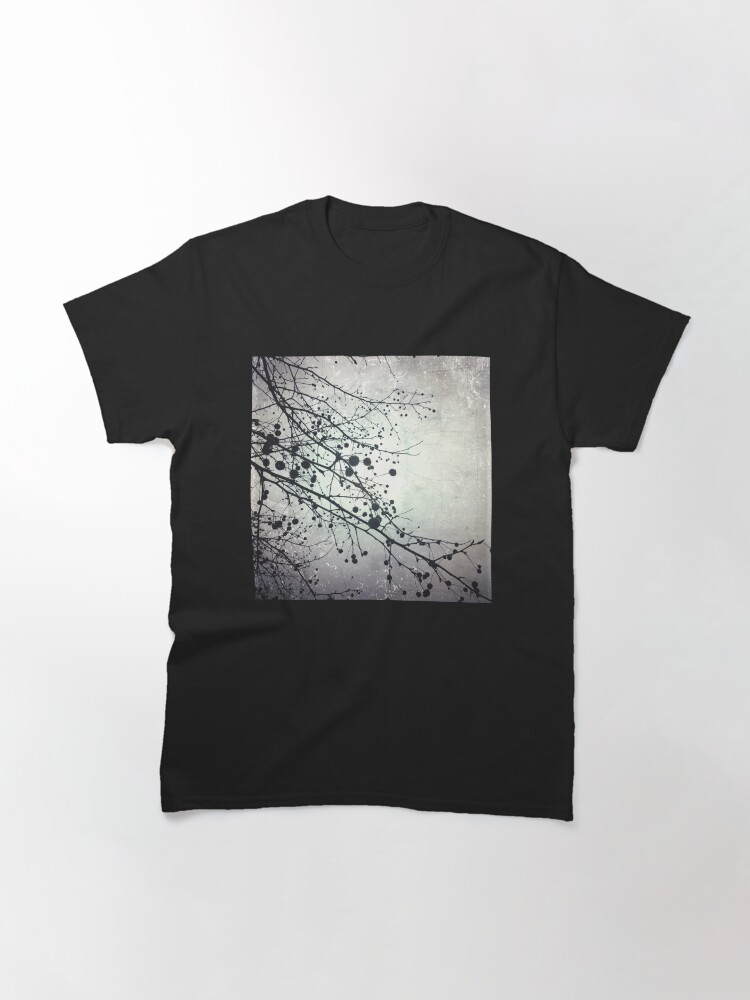 Alternate view of Silver Sky Photo Art - Bare Tree in Winter - Black and White Nature Art Classic T-Shirt
