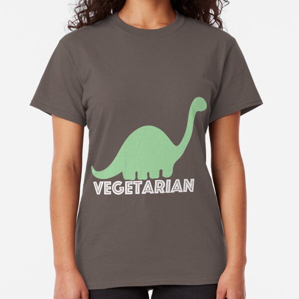 Vegetarian Dinosaur Logo Classic T-Shirt