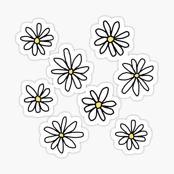 4 X 10cm Daisies Vinyl Stickers Daisy Floral Flowers Décor Home Design  Partner Wheelie Bin Gift Kids Boys Girls Women Sticker 78963 -  Canada