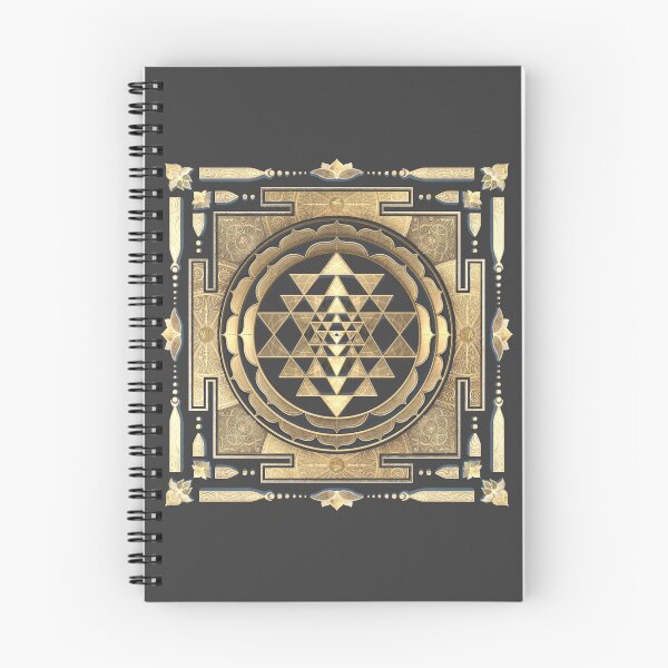 Item preview, GOLDEN SRI YANTRA (deep charcoal background) designed and sold by DigitalZealot.