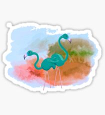 Pegatina Odd Lawn Flamingo Pareja