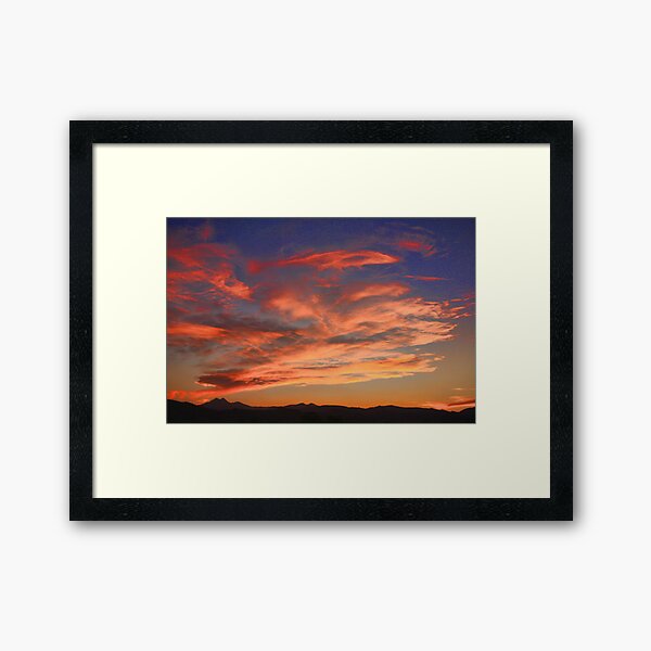 Rocky Mountains Front Range Sunset Framed Art Print