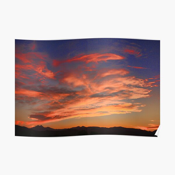 Rocky Mountains Front Range Sunset Poster