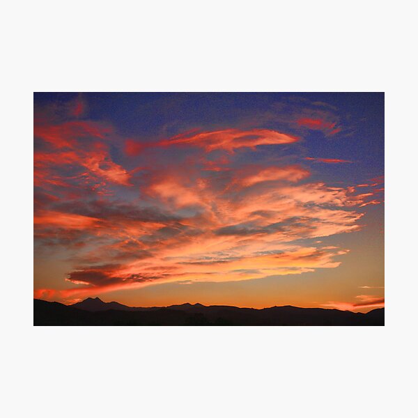 Rocky Mountains Front Range Sunset Photographic Print