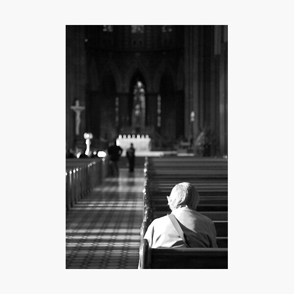 A man and his god Photographic Print