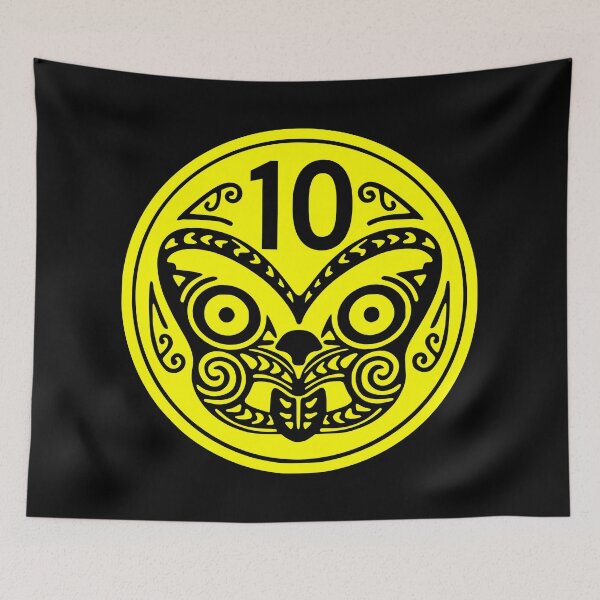 Item preview, Ten Cent Coin, yellow, New Zealand Currency designed and sold by Kiwidom.