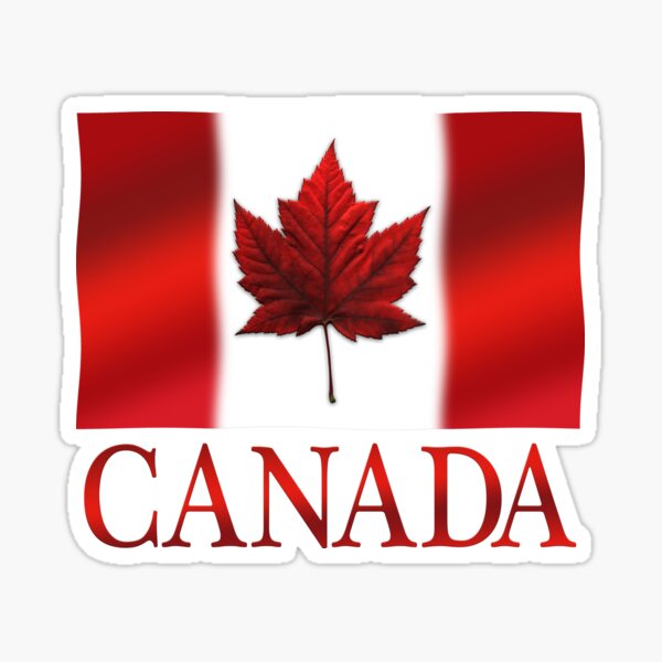 Canada Flag Maple Leaf Souvenir Sticker