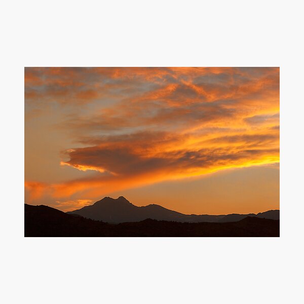 Sunset Over theTwin Peaks Photographic Print