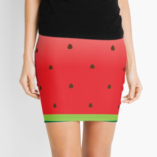 Watermelon Print Mini Skirt