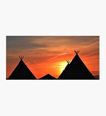 Glastonbury Tipi's Photographic Print