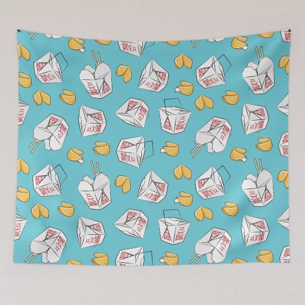 Item preview, Take Out Boxes - Chinese Food on blue designed and sold by littlearrow.