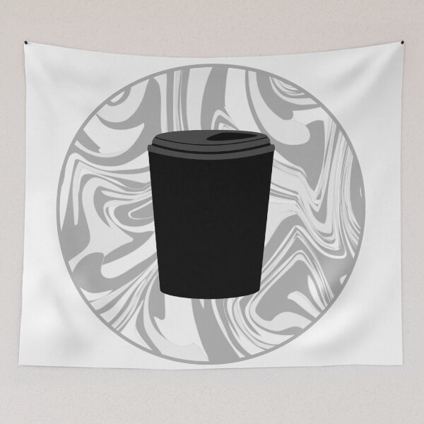 Item preview, Black Coffee Cup with Swirl designed and sold by Barrett York.