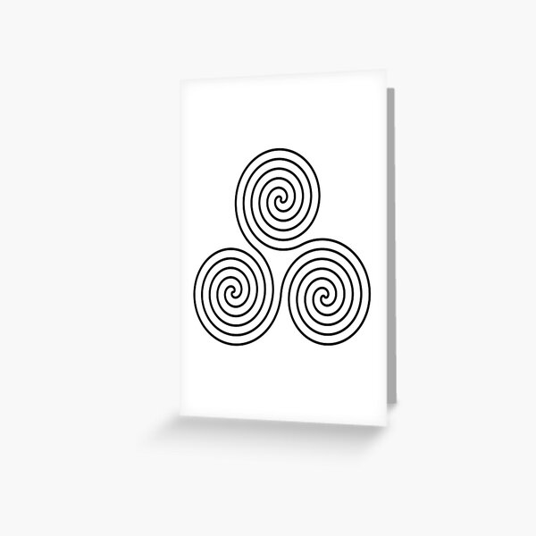 #Mystical #Triple #Spiral #Symbol Image  Greeting Card