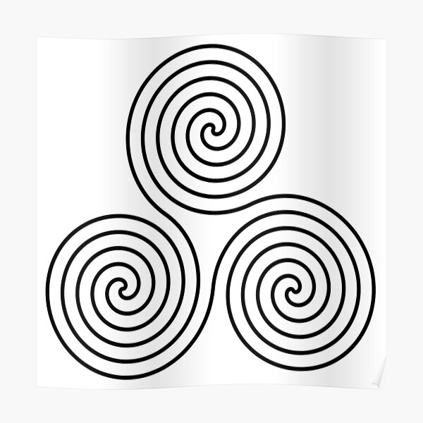 #Mystical #Triple #Spiral #Symbol Image  Poster