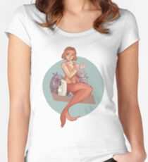 Camiseta entallada de cuello redondo Mermay - Mermaid vs Pollution