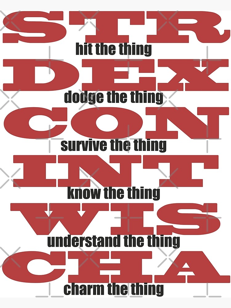 "Ability Modifiers Explained [SFW ver.]" Poster by TGElsy Redbubble