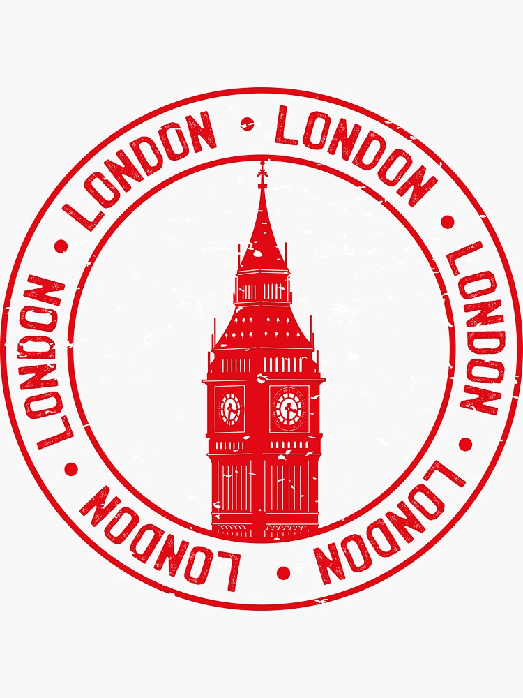 "Stamp London passport design" Sticker for Sale by KleinJenny Redbubble