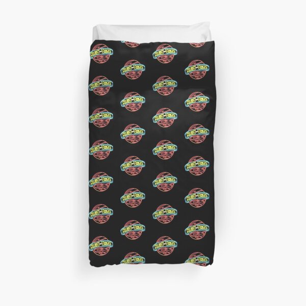 Neon Blips and Chits Logo Duvet Cover
