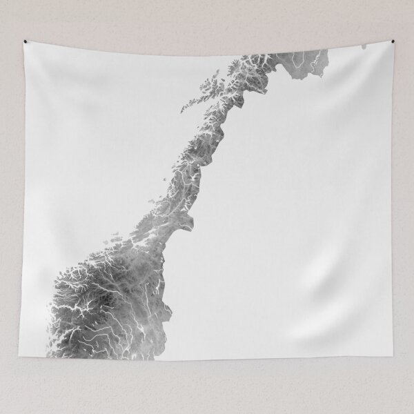 Item preview, Historical-styled Map of Norway (Sketch) designed and sold by Henrik Gulliksen Schüller.
