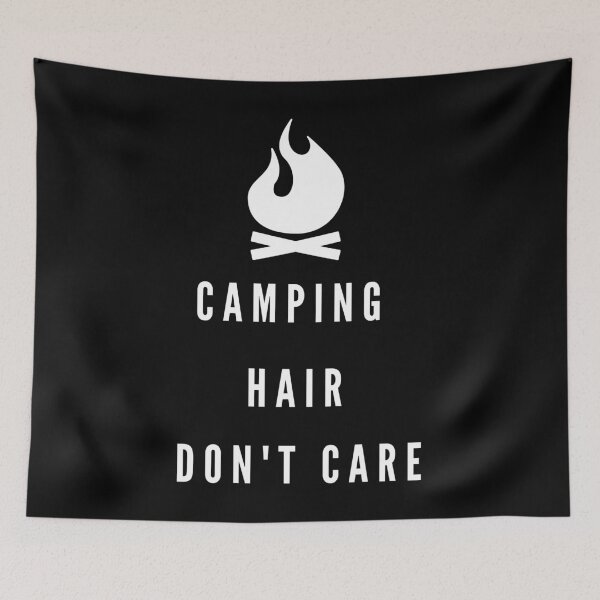 Item preview, Camping Hair Don't Care designed and sold by epicstickers.