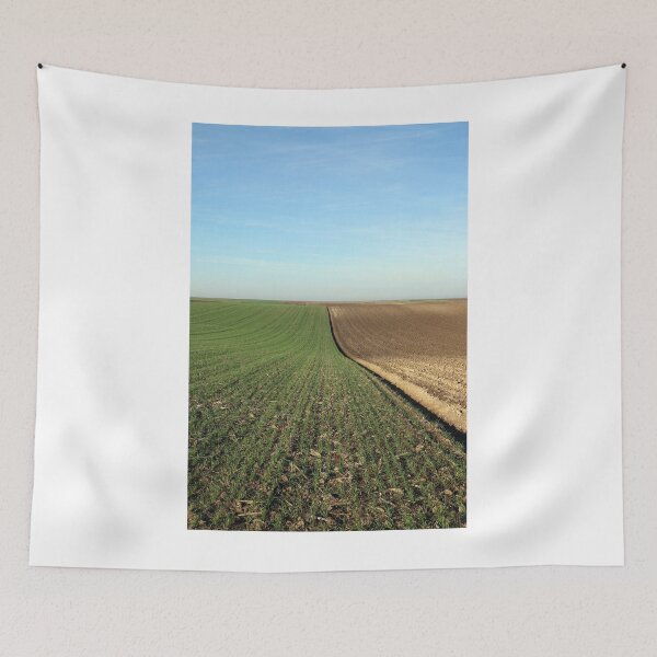 Item preview, young green wheat and plowed field in spring agriculture  designed and sold by goceris.