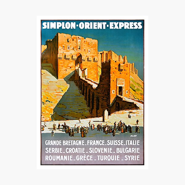 Alep Syria Vintage Travel Poster Restored Photographic Print