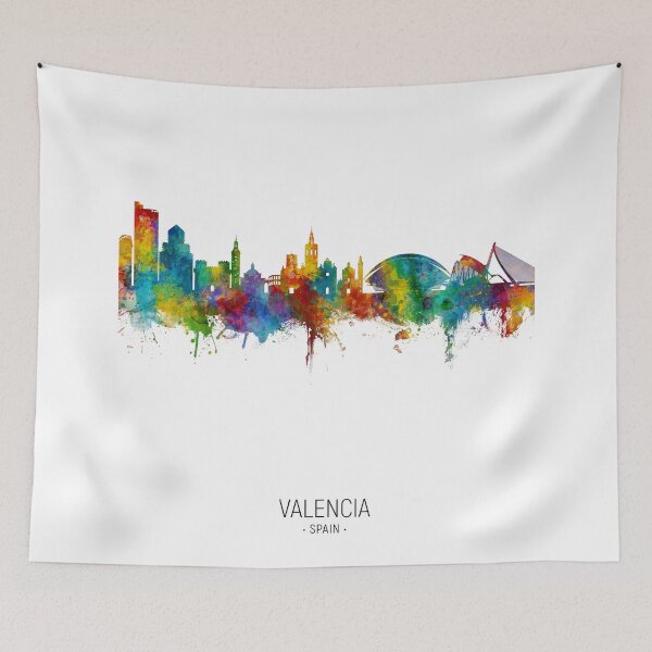 Item preview, Valencia Spain Skyline designed and sold by ArtPrints.