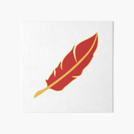 Red feather pen Art Board Print for Sale by Blackmoon9