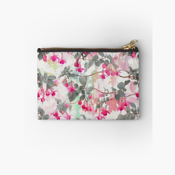 Item preview, Rainbow Fuchsia Floral Pattern - with grey designed and sold by micklyn.