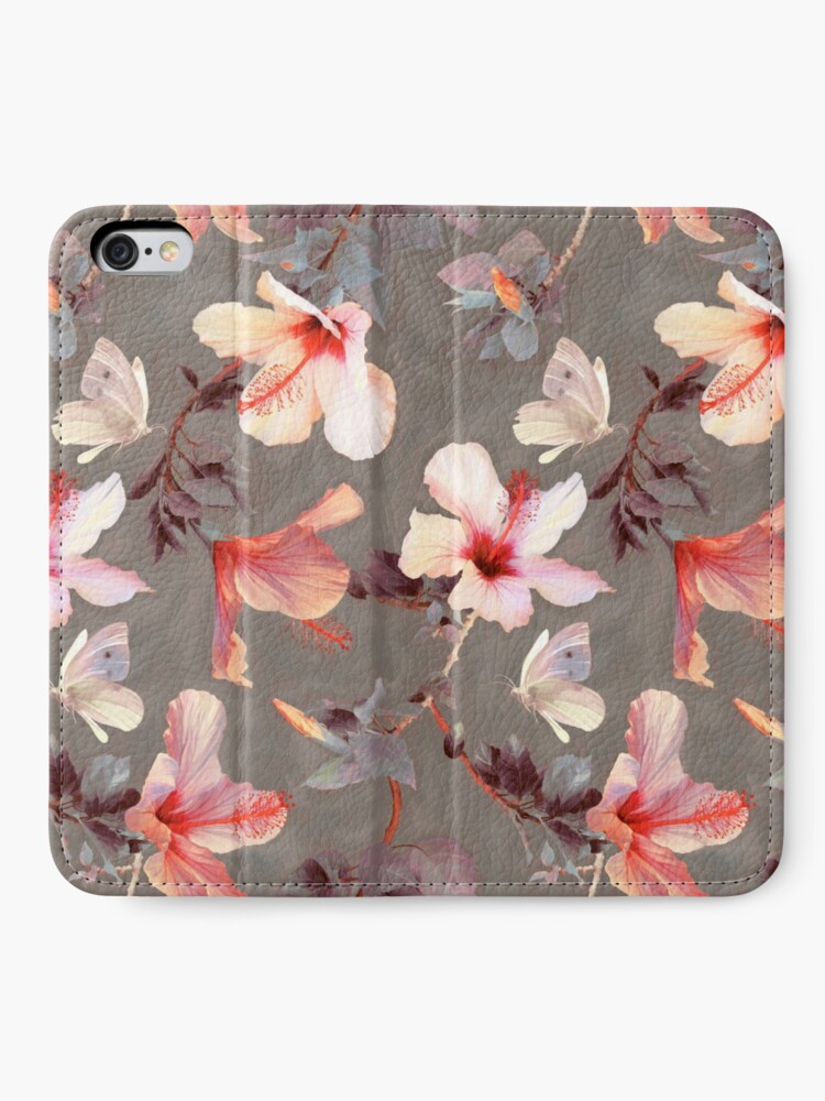 Alternate view of Coral Hibiscus iPhone Wallet