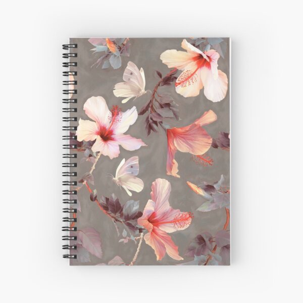 Coral Hibiscus Spiral Notebook