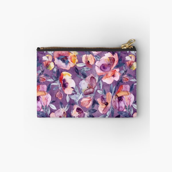 Item preview, May Afternoon - a watercolor floral in purple and peach designed and sold by micklyn.