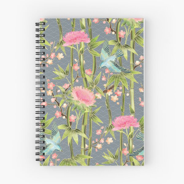 Item preview, Bamboo, Birds and Blossom - grey designed and sold by micklyn.