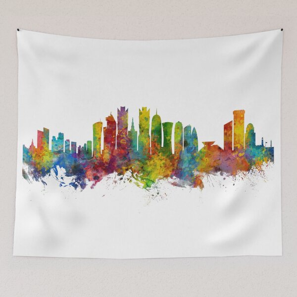 Item preview, Doha Qatar Skyline designed and sold by ArtPrints.