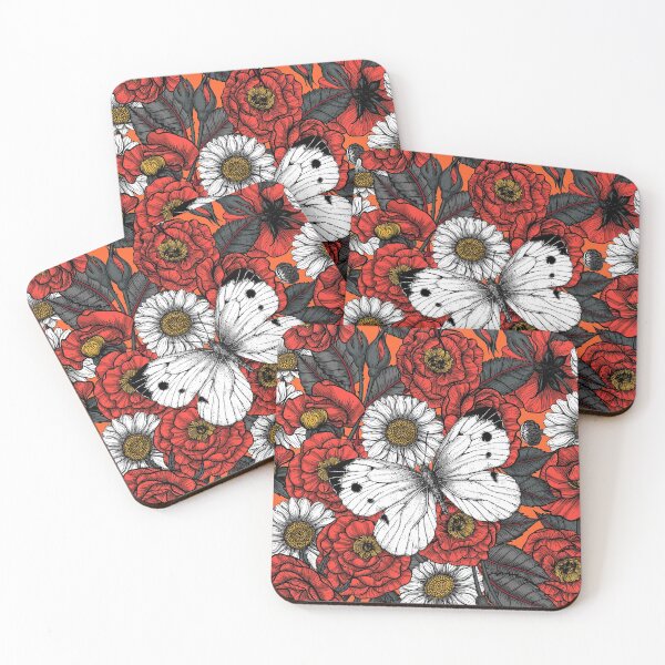 Item preview, White butterfly and roses designed and sold by Katerina Mitkova Kirilova.