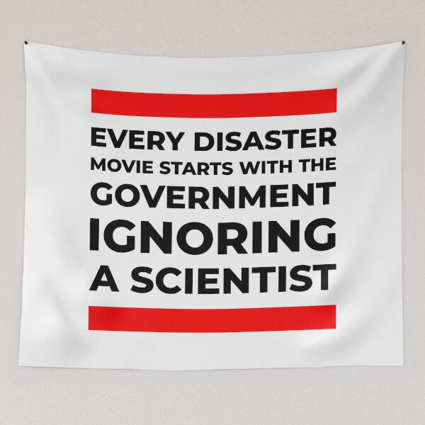 Item preview, Disaster movie government ignoring scientist black designed and sold by PhrasesTheThird.