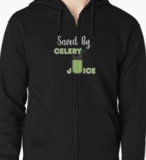Celery Juice Junkie - Saved by Celery Juice Zipped Hoodie