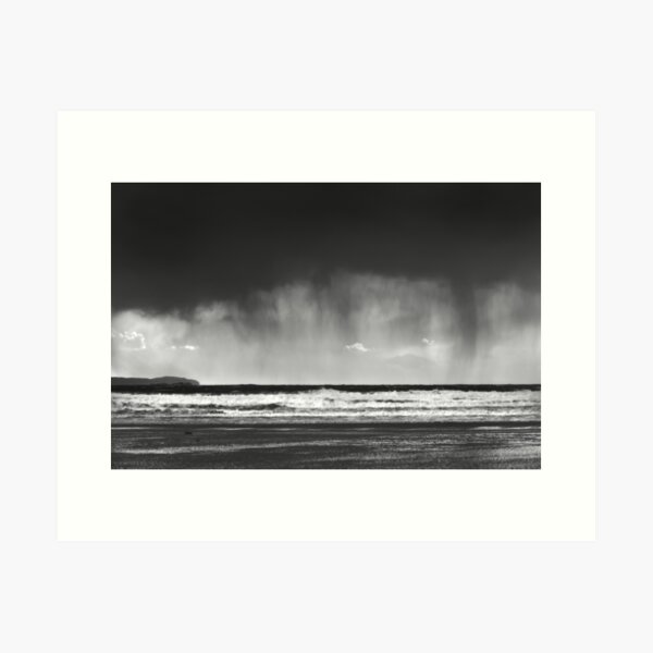 Heavy Rainstorm at Oldmoreshore, North West Scotland Art Print