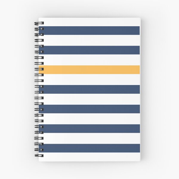 Aperçu de l'œuvre Rayures bleues et blanches avec du jaune créée et vendue par Latte Design.