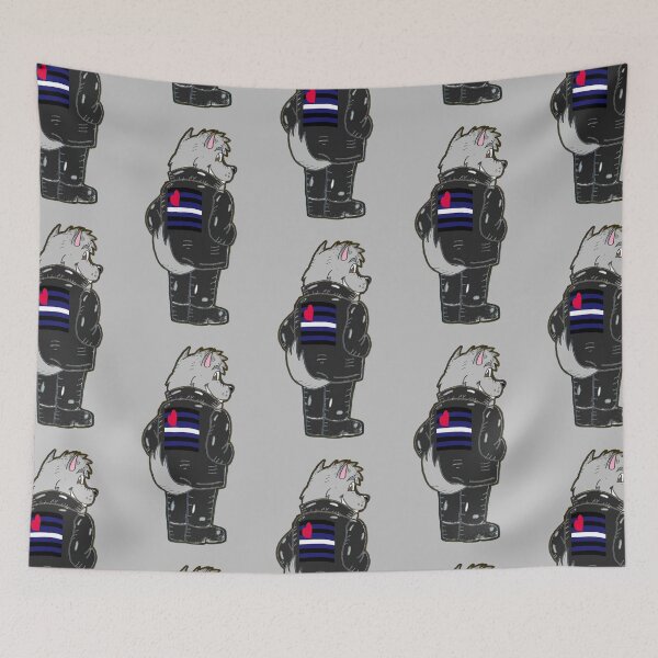 Item preview, Leather Flag Wolf designed and sold by Riccivela.